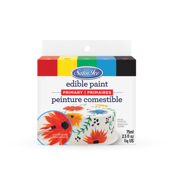Satin Ice Edible Paint - Primary Color Set