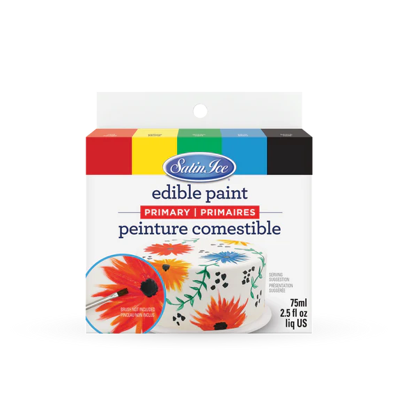 Primary Color Set, Satin Ice Edible Paint