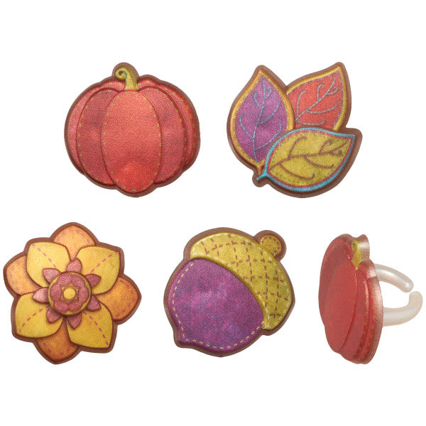 Harvest of Hues Cupcake Rings - 12/Package