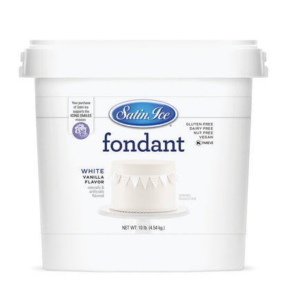 10lbs White, Satin Ice Fondant