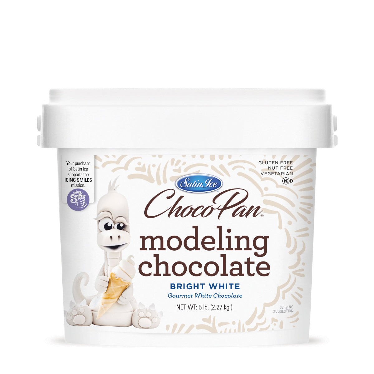 5lbs, Bright White, ChocoPan Modeling Chocolate