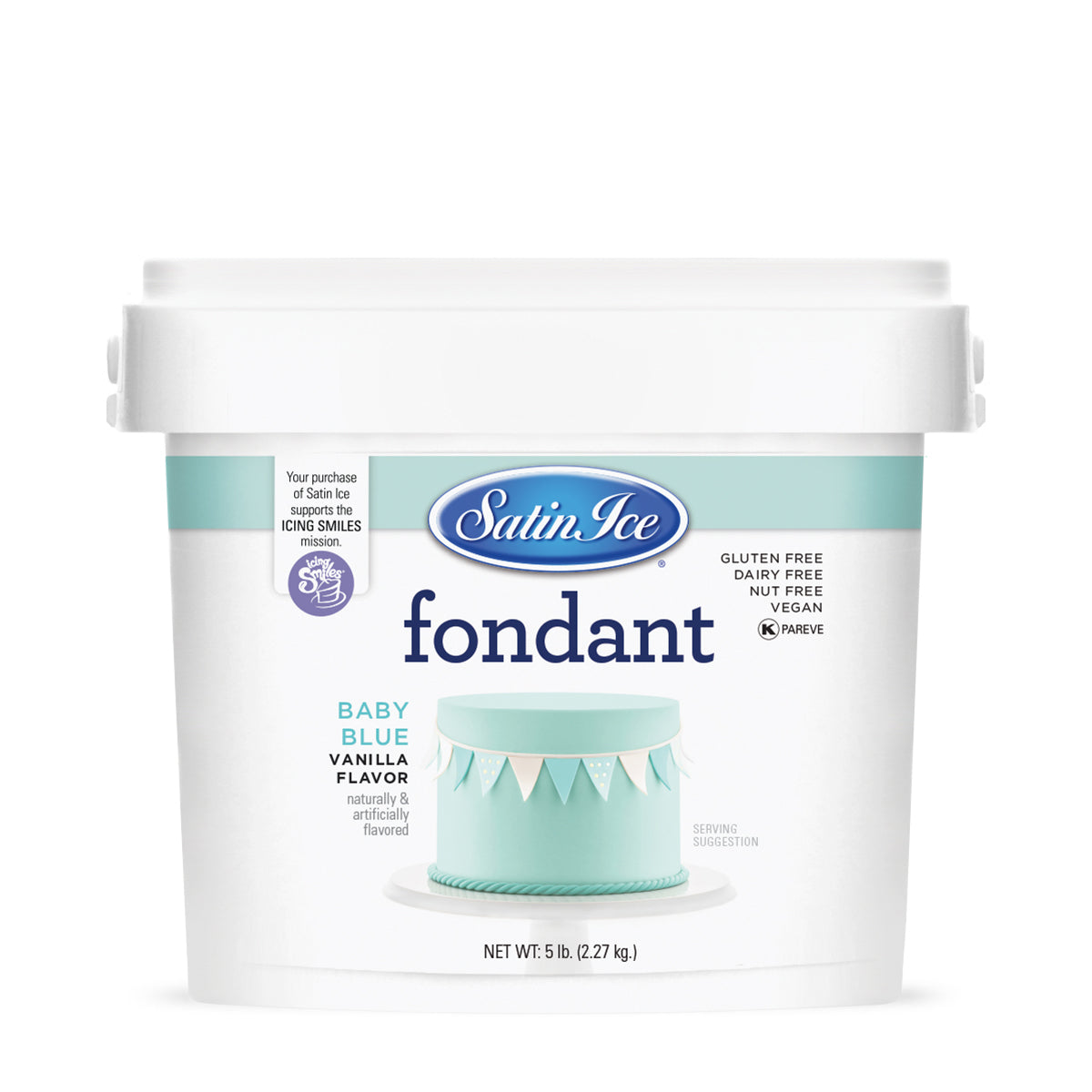 5lbs Baby Blue, Satin Ice Fondant