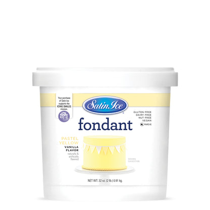 2lbs Pastel Yellow, Satin Ice Fondant
