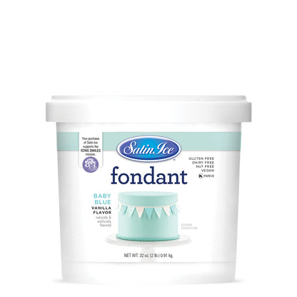 2lbs Baby Blue, Satin Ice Fondant