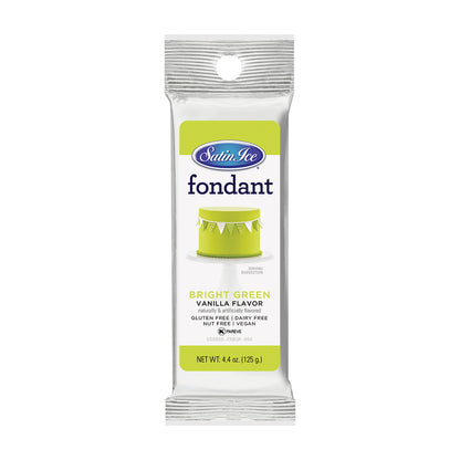 4.4oz Bright Green, Satin Ice Fondant