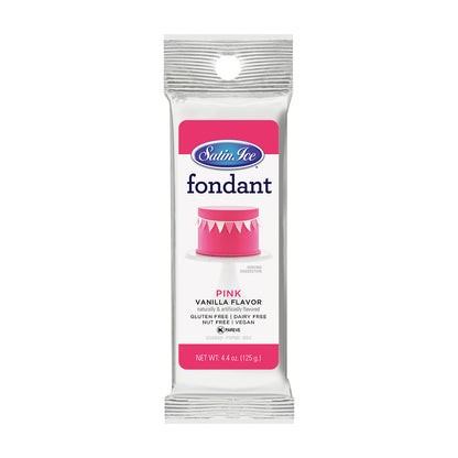 4.4oz Pink, Satin Ice Fondant