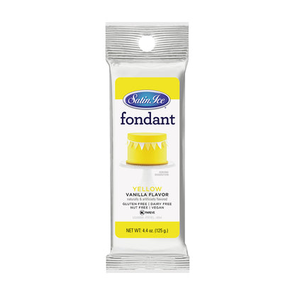 4.4oz Yellow, Satin Ice Fondant