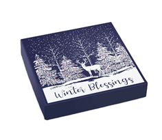 Winter Blessings Candy Box, 8oz Square Box with a Separate Top and Bottom