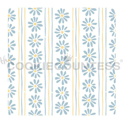 2 Piece Daisy Chain Pattern Stencil Set