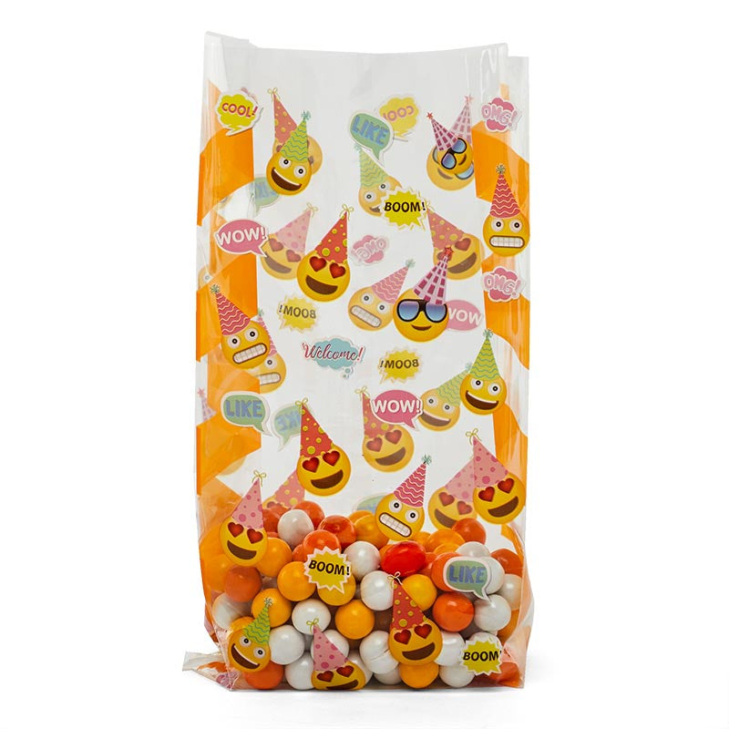 4x2.5x9.5 Bags - Birthday Emoji's - 10 Bags