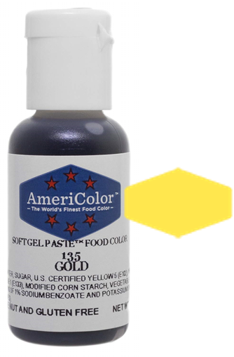 Gold, Americolor Soft Gel Paste Food Color, .75oz