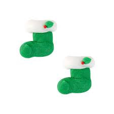 Royal Icing Stocking - Green - 6 Pieces