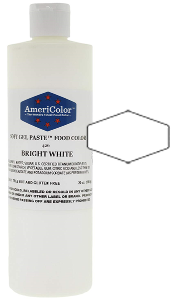 Bright White, Americolor Soft Gel Paste Food Color, 20oz