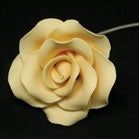 Tea Rose Single w/wire - Ivory - Small