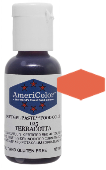 Terracotta, Americolor Soft Gel Paste Food Color, .75oz