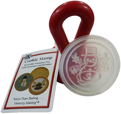 Reversible Cookie Stamp - Snowman and Reindeer