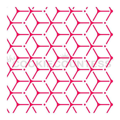 Geometric Hexagons Stencil