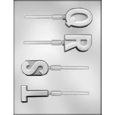 Initial Q-R-S-T Lollipop Chocolate Mold