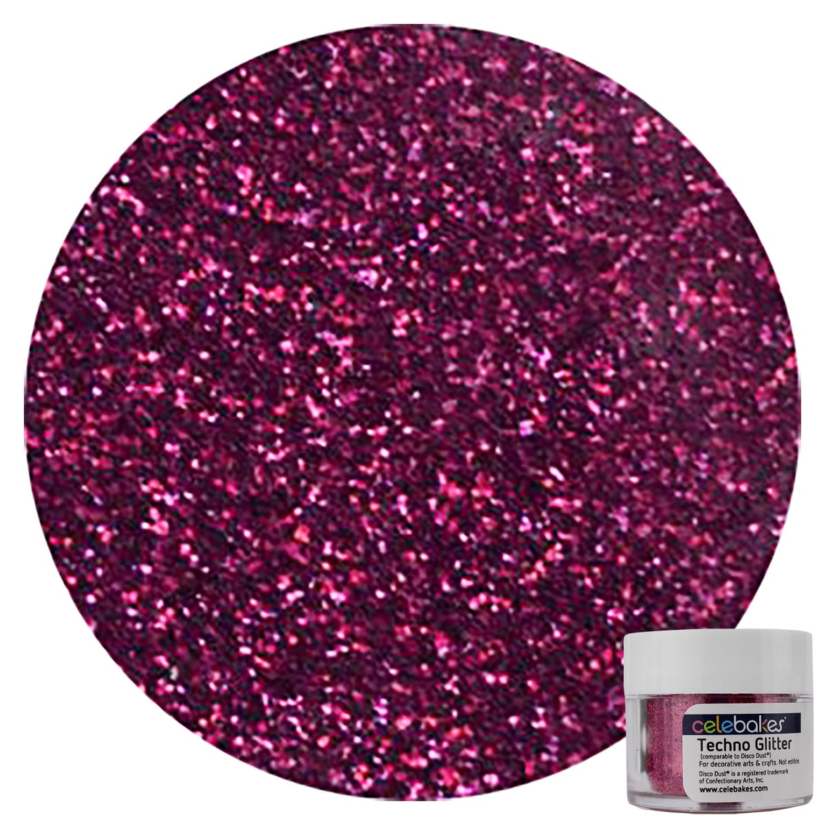 Celebakes Burgundy Techno Glitter