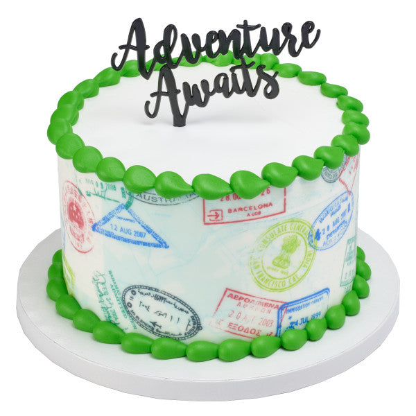 Adventure Awaits Cake Pick
