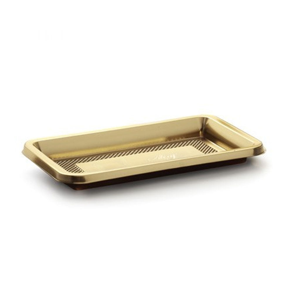 Small Medoro Gold Rectangle Tray - 10 Pieces