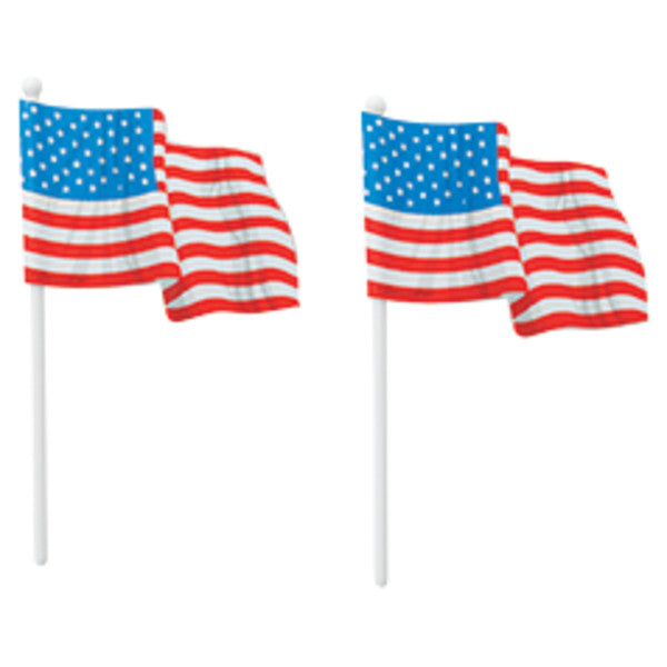 American Flag Paper Cupcake Picks - 12 Picks