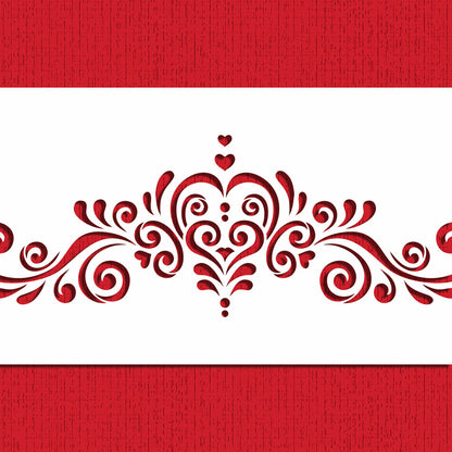 Amore Cake Side Stencil