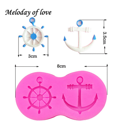 Anchor and Ship's Wheel Silicone Mold