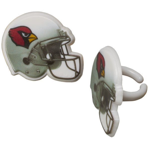 Arizona Cardinals Football Helmet Cupcake Rings - 12 Rings