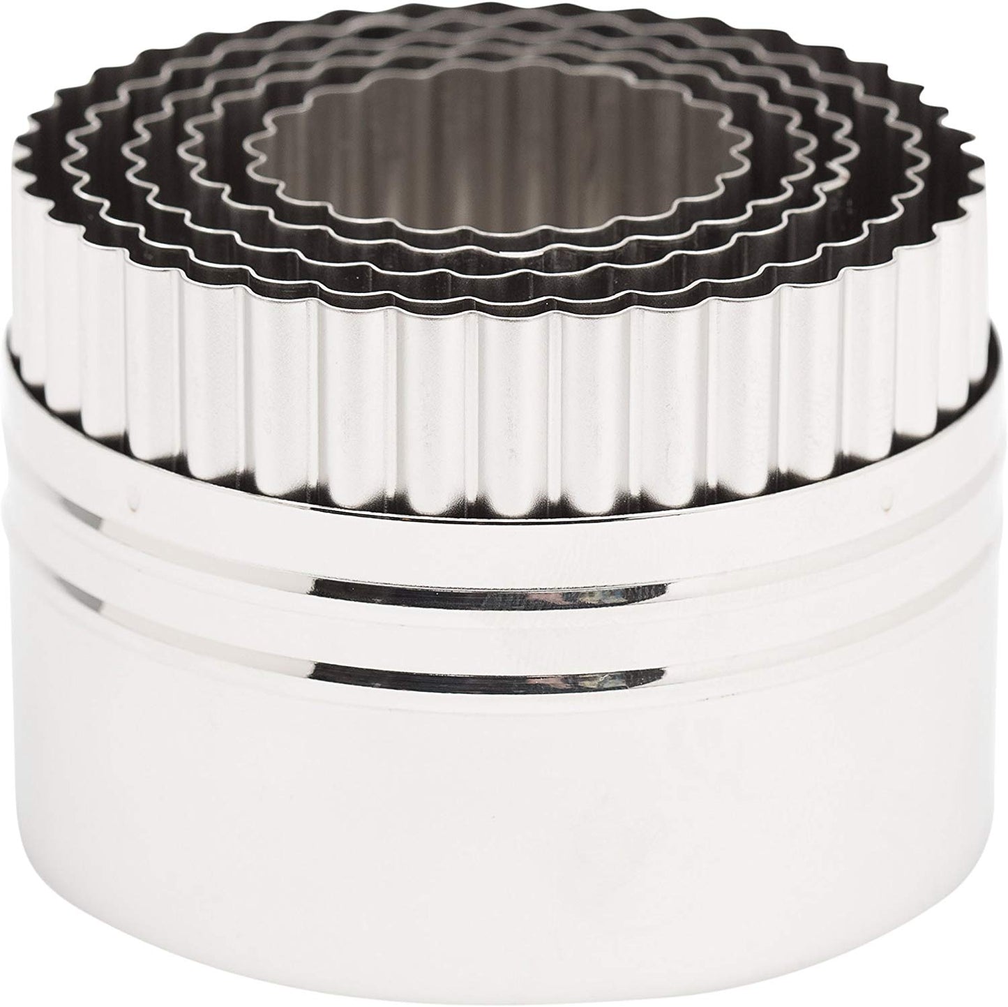 Ateco 5 Piece Round Cutter Set - Plain and Fluted