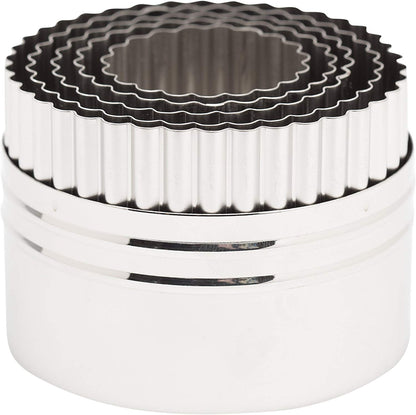 Ateco 5 Piece Round Cutter Set - Plain and Fluted