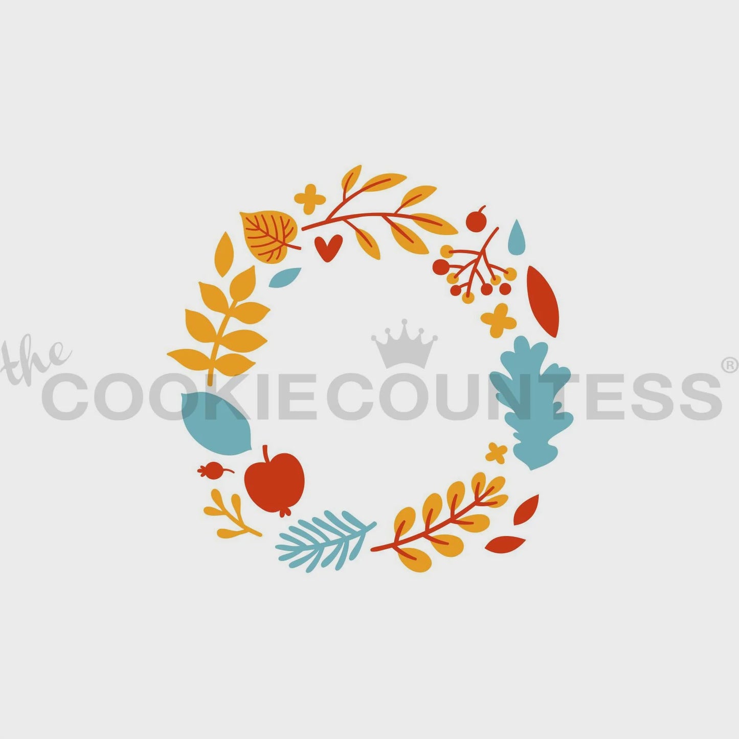 3 Piece Autumn Wreath Stencil Set