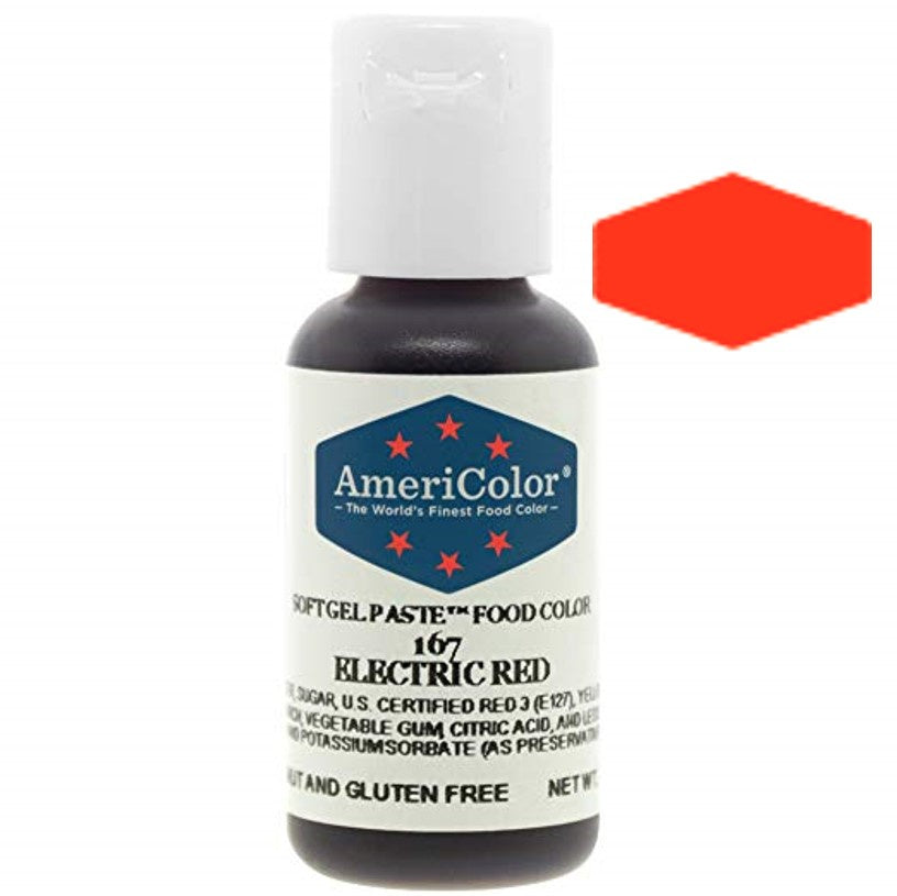 Electric Red, Americolor Soft Gel Paste Food Color, .75oz