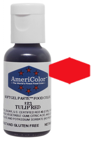 Tulip Red, Americolor Soft Gel Paste Food Color, .75oz