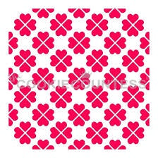 Four Leaf Clover Hearts Stencil