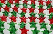 Red and Green Stars - 12 Rings