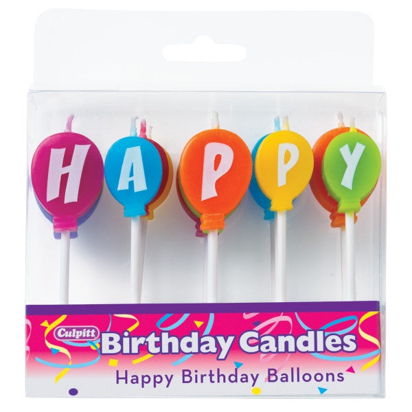 Letter Candles - Happy Birthday Balloons