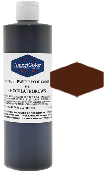 Chocolate Brown, Americolor Soft Gel Paste Food Color, 13.5oz