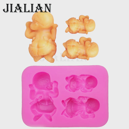 Baby Silicone Mold, 3 Cavities