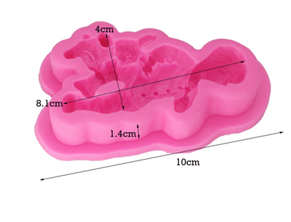 Baby Boy with Bunny Silicone Mold