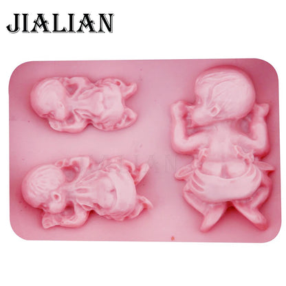 Baby Silicone Mold, 3 Cavities