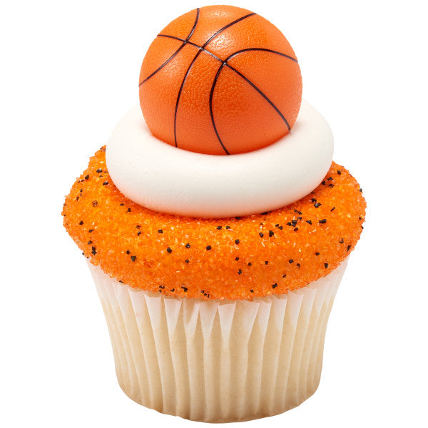 Basketball Cupcake Rings - 12 Cupcake Rings