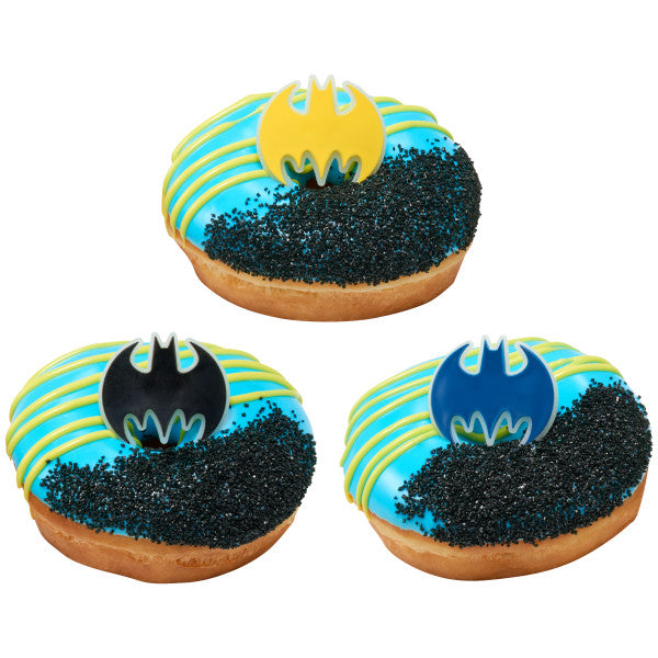 Batman Glow In the Dark Cupcake Rings - 12 Rings