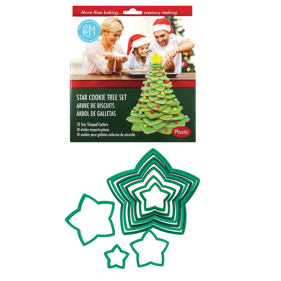 10 Piece Star Cookie Christmas Tree Set