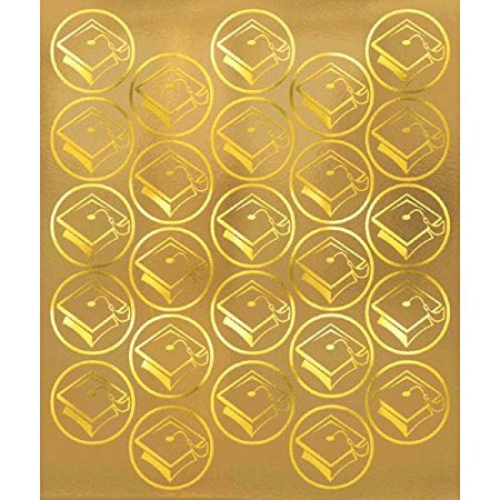 Graduation Seals - Gold - 50 seals