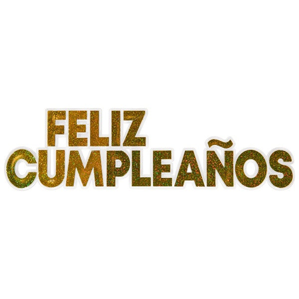 Feliz Cumpleaños Layon in Gold