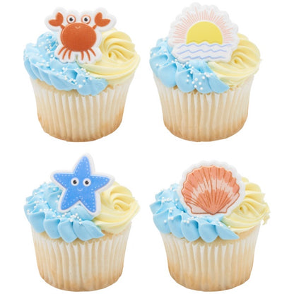 Sunny Daze Cupcake Rings - 12 Rings