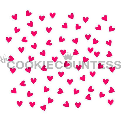 Scattered Hearts Stencil