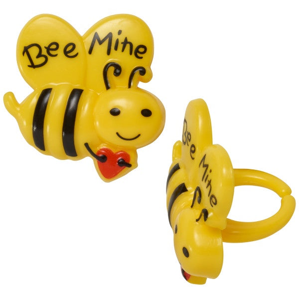 Bee Mine Valentine's Day Cupcake Rings, 12 Cupcake Rings