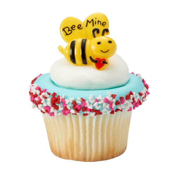 Bee Mine Valentine's Day Cupcake Rings, 12 Cupcake Rings